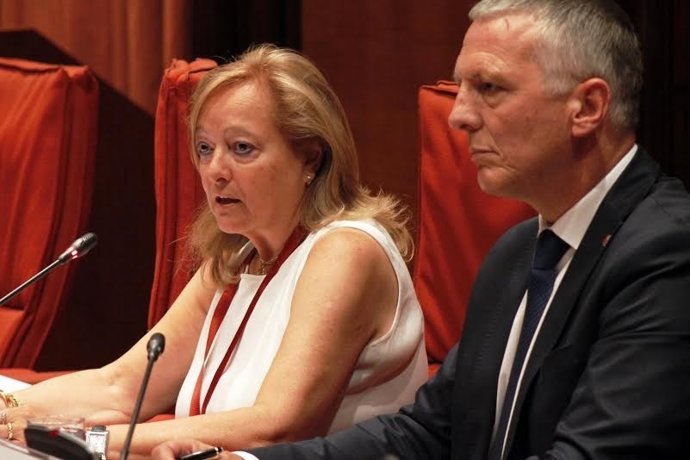 La exjefa de gabinete A.Riba y el diputado J.Castel