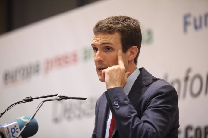 Pablo Casado, en los Desayunos de Europa Press Andalucía