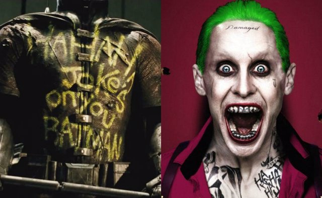 Collage con el Joker y el traje de Robin