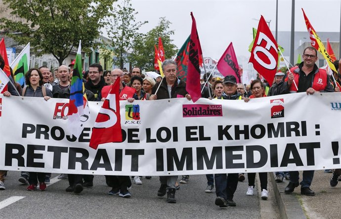 Manifestación contra la reforma laboral en Francia