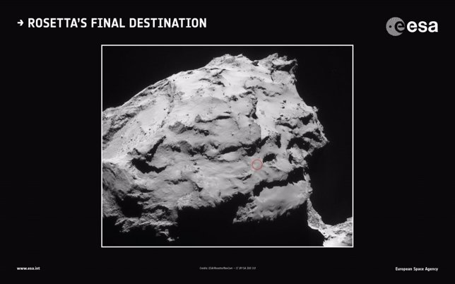 Destino final de la sonda Rosetta