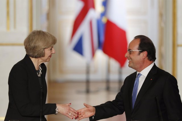 Theresa May y François Hollande