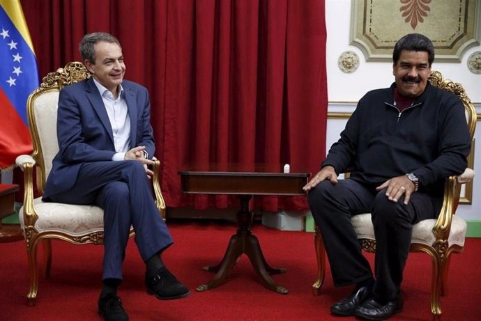 Zapatero y Maduro se reúnen en el Palacio de Miraflores