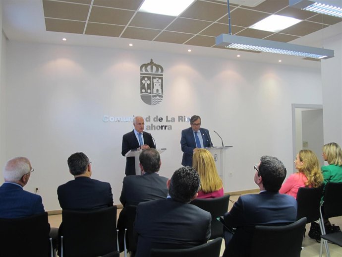 Ceniceros y Martínez-Portillo, en la rueda de prensa