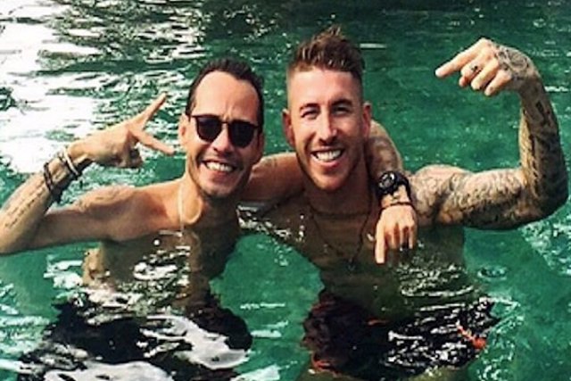 Sergio Ramos y Marc Anthony, vacaciones juntos