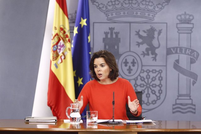 Soraya Sáenz de Santamaría tras el Consejo de Ministros