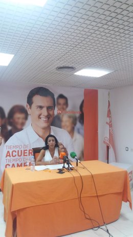 Marta Bosquet, en rueda de prensa en Almería