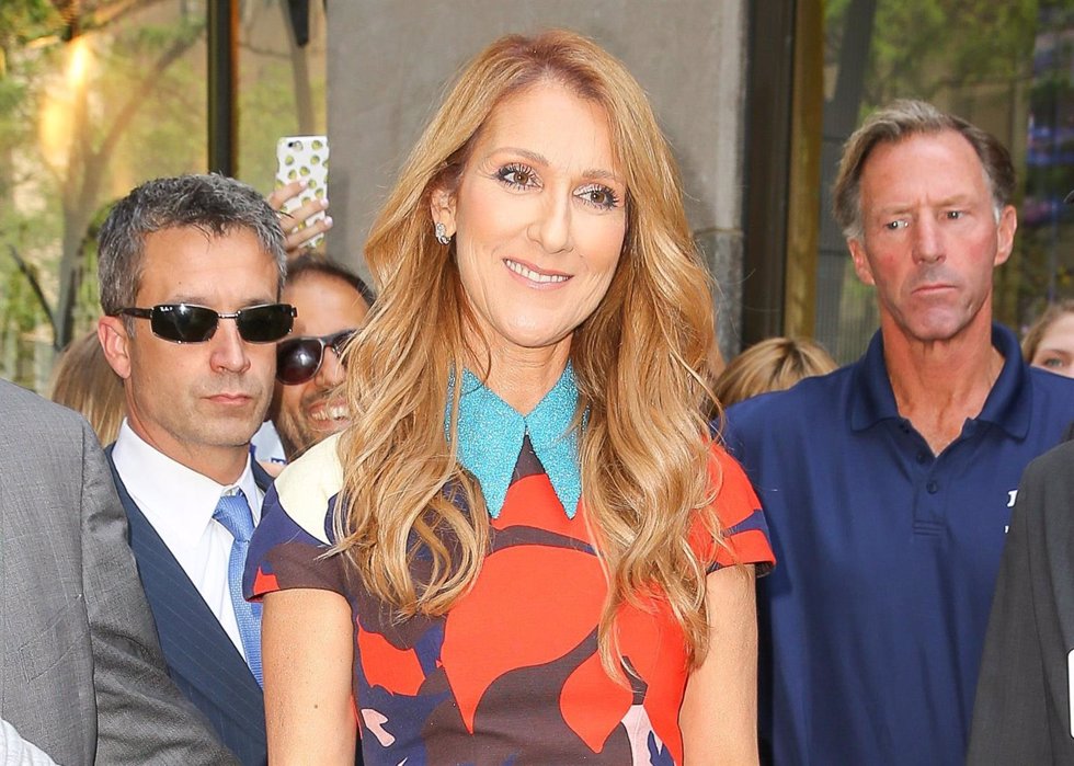 Celine Dion durante su visita a Nueva York