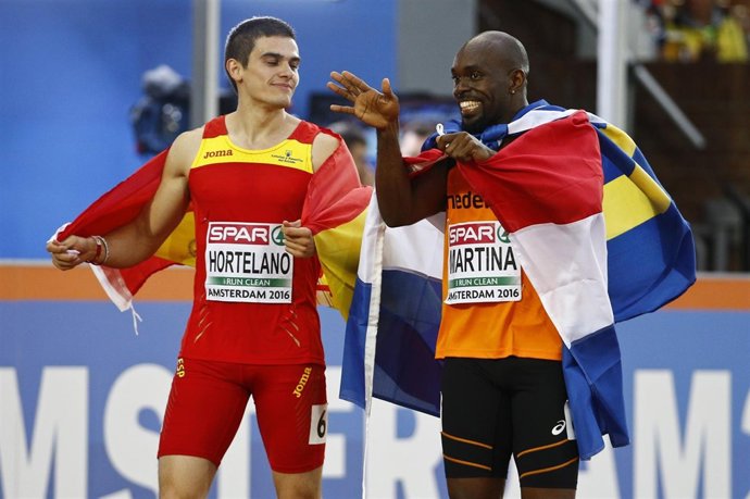Bruno Hortelano y Churandy Martina en los Europeos de Ámsterdam