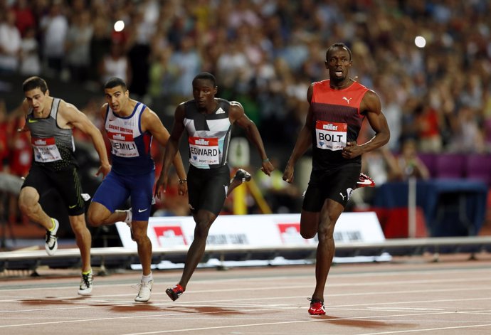 Usain Bolt gana los 200 y Bruno Hortelano finaliza cuarto en Londres