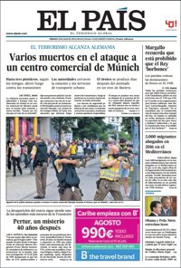 Las portadas de los periódicos de hoy, sábado 23 de julio de 2016