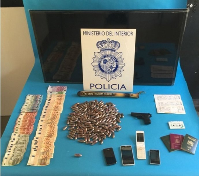 Material intervenido por la Policía Nacional