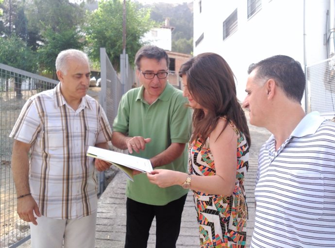 Visita de la Junta de Andalucía a obras en colegio de Burunchel (Jaén)