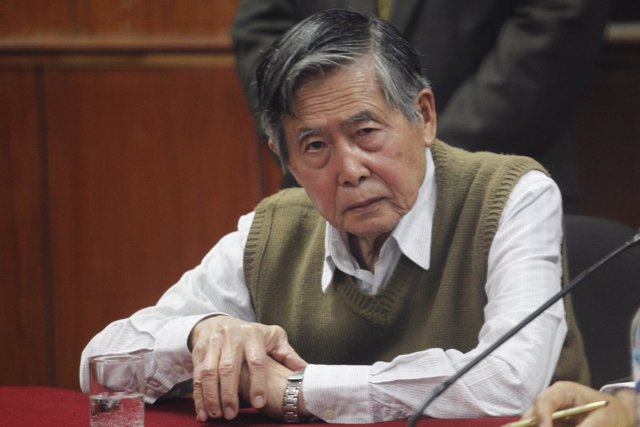 El ex presidente peruano Alberto Fujimori en el juicio por los 'diarios chicha'