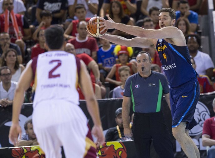 Pau Gasol con la selección española ante Venezuela