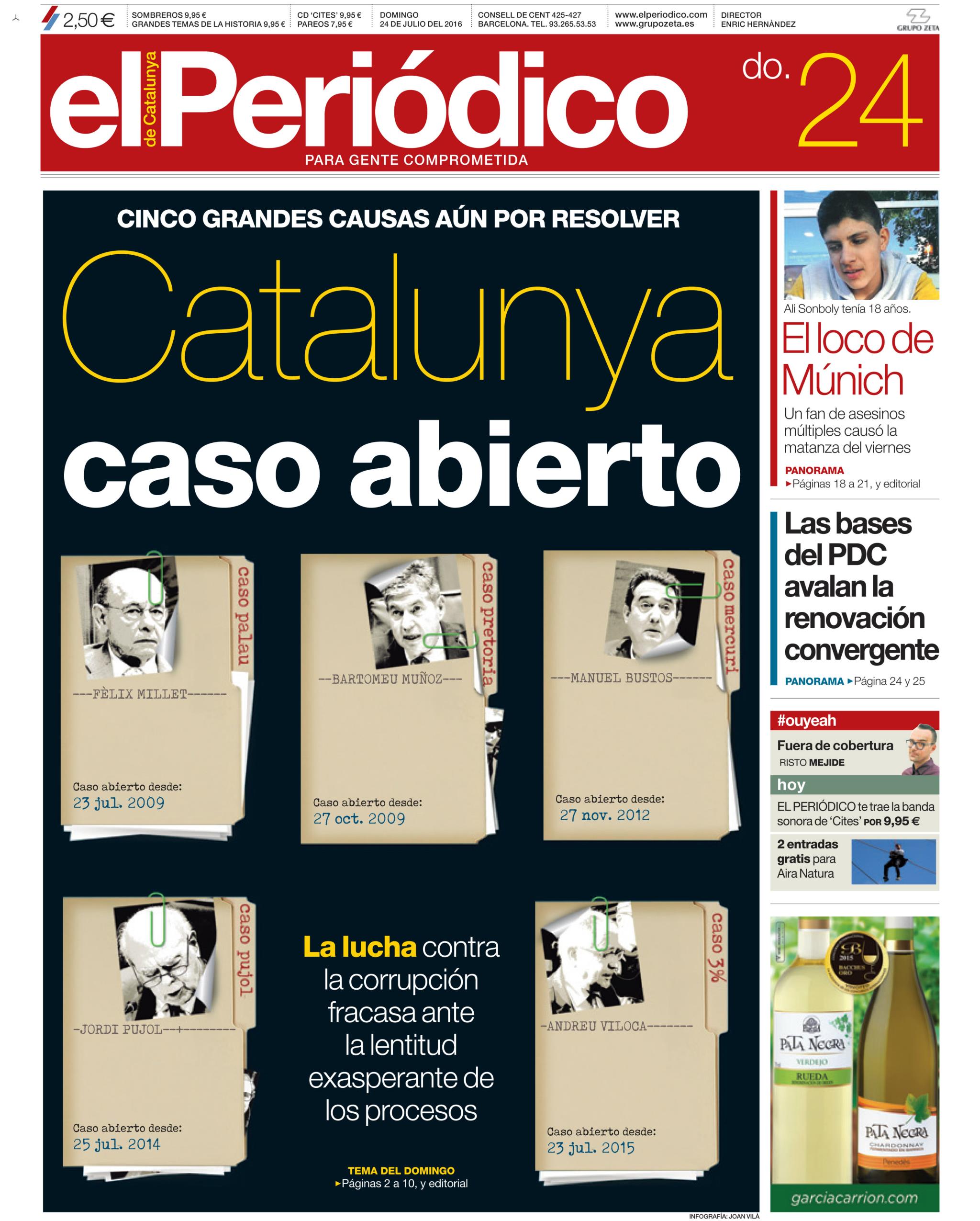 Portada de El Periódico 24 de julio