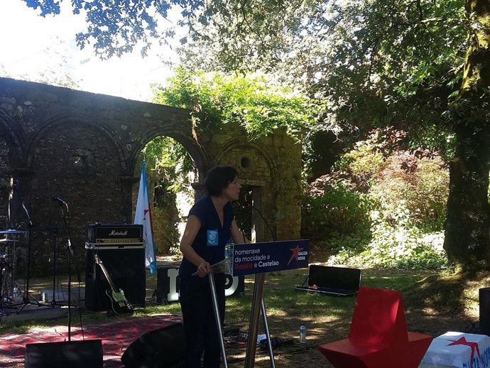 Ana Pontón, en el acto de Galiza Nova en honor a Rosalía y Castelao