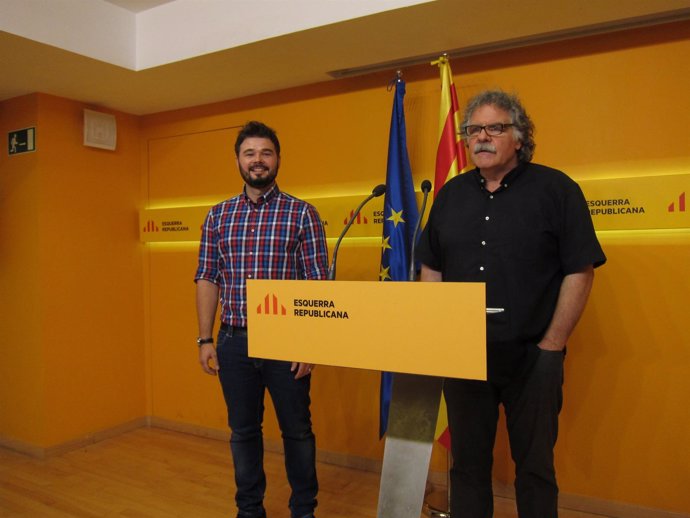Los diputados de ERC en el Congreso, Joan Tardà y Gabriel Rufián
