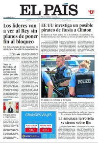 Las portadas de los periódicos de hoy, martes 26 de julio de 2016