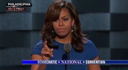 La primera dama, Michelle Obama, en su discurso de apoyo a Hillary Clinton