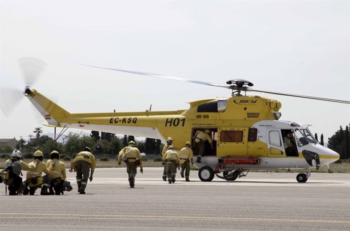 Helicóptero, incendios