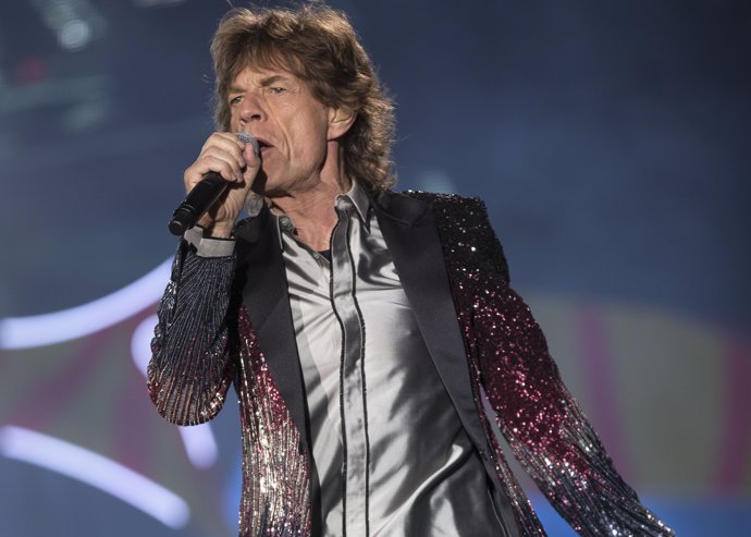Mick Jagger en un concierto de los Rolling Stones  