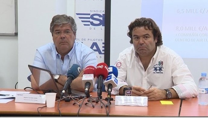 Rueda de prensa del Sepla en Air Europa