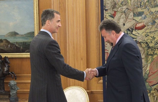 El Rey recibe al representante de Foro Asturias  Isidro Martínez Oblanca