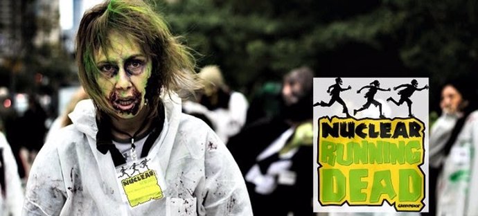Greenpeace organiza una carrera zombi junto a las centrales nucleares