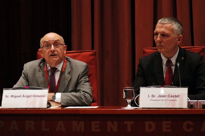 El expresidente del TSJC Miguel Ángel Gimeno en el Parlament