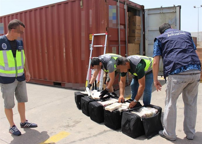 Cocaína incautadad en el Puerto de Valencia