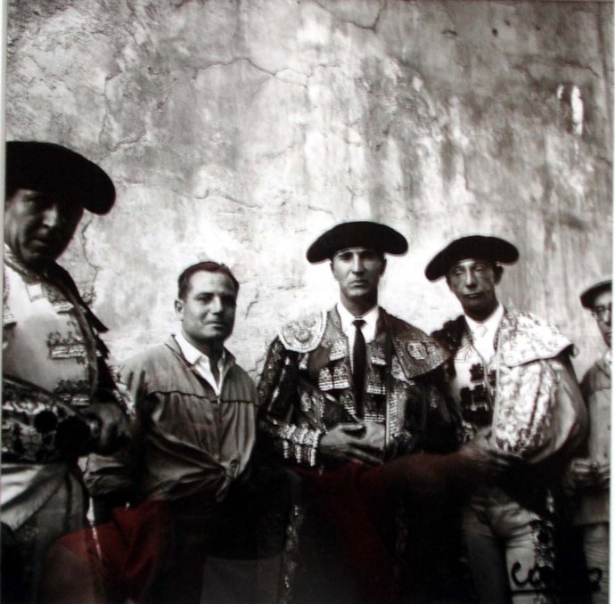 Canito con toreros de la época
