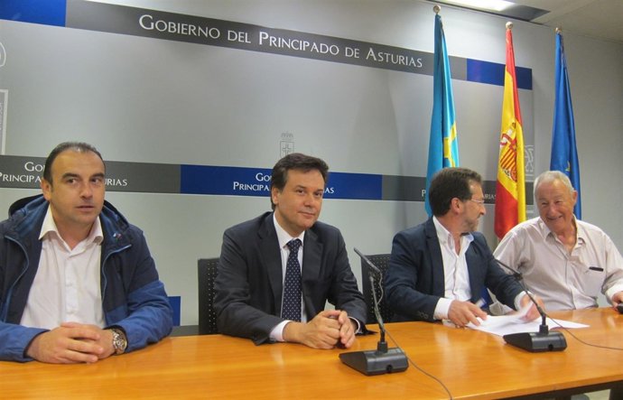 Tomás Cueria, Francisco Blanco, Genaro Alonso y Juan Rionda.