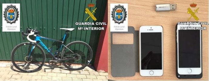 Efectos recuperados en el robo de Nuevo Portil