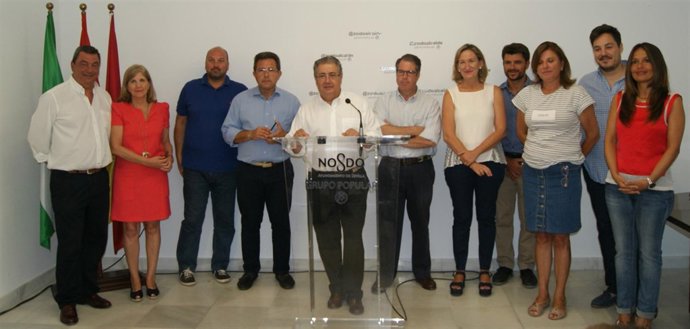 Imagen de la rueda de prensa de Zoido.