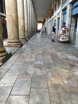 Porches del mercado de la Boqueria