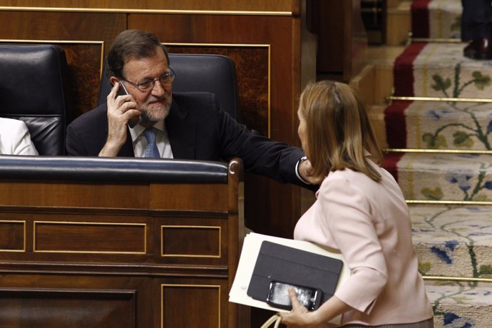 Rajoy y Ana Pastor en el Congreso