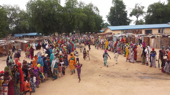 Campamento para desplazados de Bama, en el noreste de Nigeria