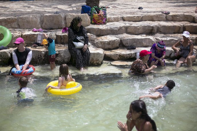 Una piscina en Beit Shean, Israel