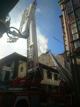 Intervención en el incendio