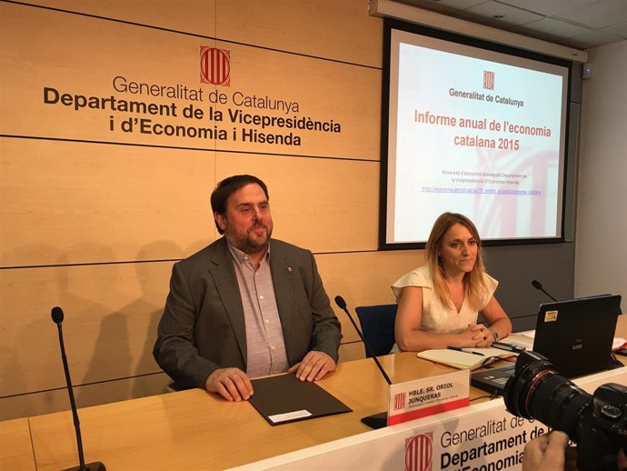 Oriol Junqueras y Natàlia Mas-Guix