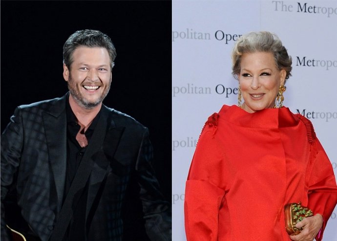 Blake Shelton y Bette Midler