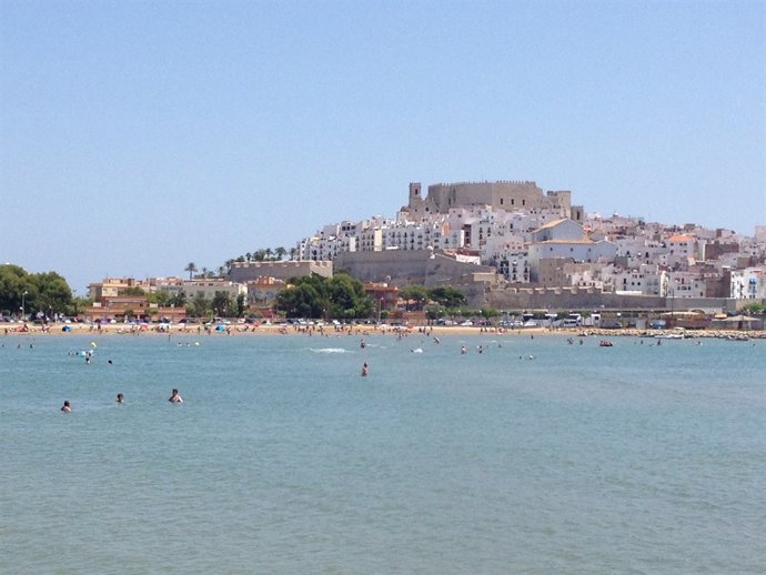 Imagen de la playa de Peñíscola (Castellón)