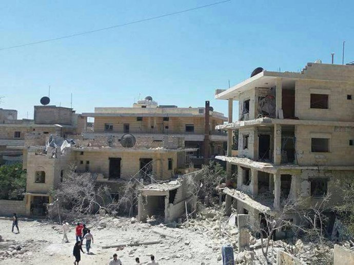 Hospital materno infantil bombardeado en Idlib (Siria)