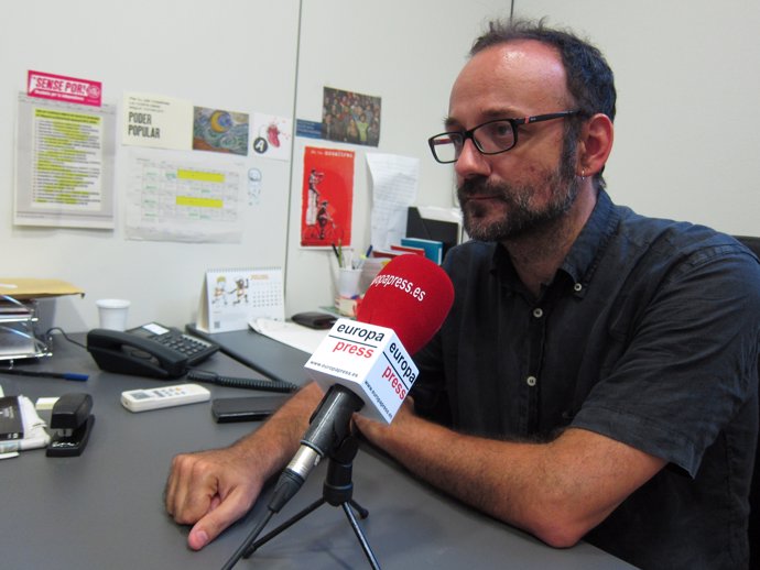 Benet Salellas, diputado de la CUP, en una entrevista 