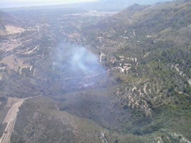 Incendio declarado este domingo en Adsubia