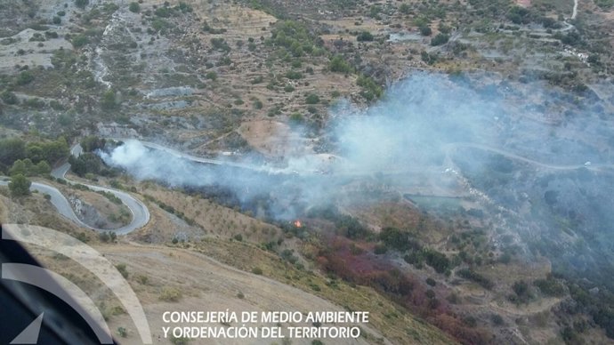 Incendio en Sierra de Lújar (Granada)