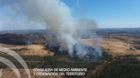 Estabilizado un incendio forestal en el Cerro del Andévalo (Huelva)