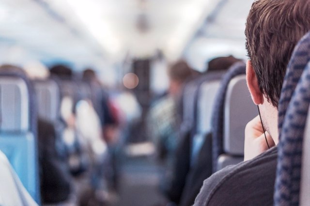 Viaje en avión. Turista