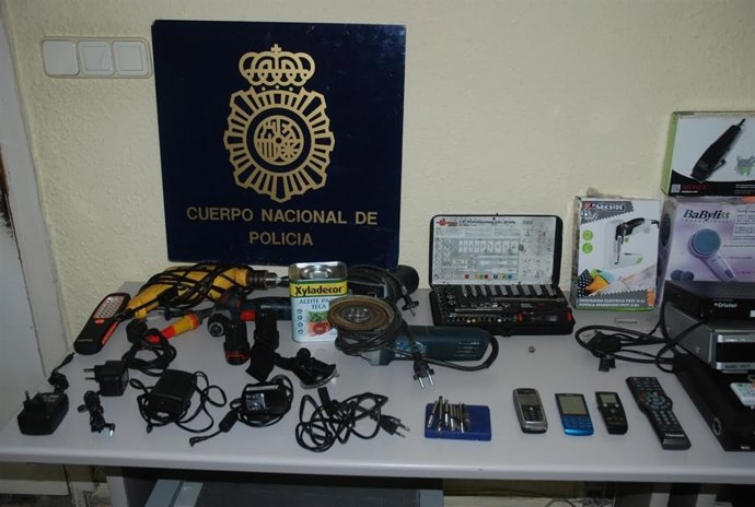 Algunos de los objetos recuperados